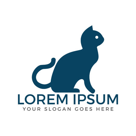 Cat vector logo design.のイラスト素材