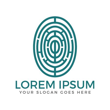 Fingerprint logo design.のイラスト素材