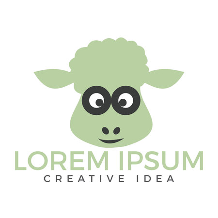 Sheep icon design. Farm animals vector illustration.のイラスト素材
