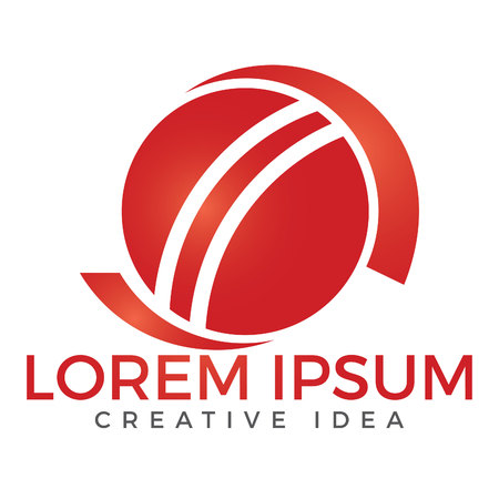 Cricket sport vector logo design template.のイラスト素材