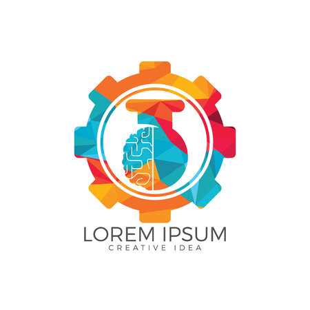 Brain lab logo design.のイラスト素材