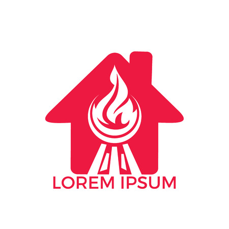 Grill Steak House icon Design. Steak and Barbecue Grill House Icon design.のイラスト素材