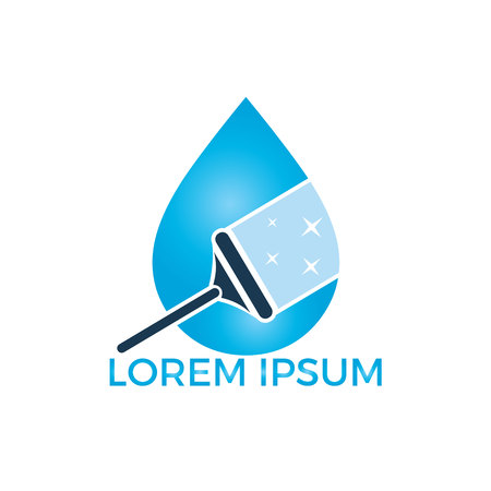 Cleaning Service Business logo design. Symbol for cleaning the living space.のイラスト素材