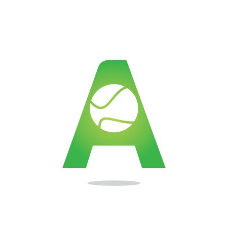 Letter A tennis vector  design. Vector design template elements for your sport team or corporate identity.のイラスト素材