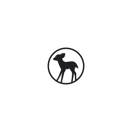 Cute deer vector logo design.のイラスト素材