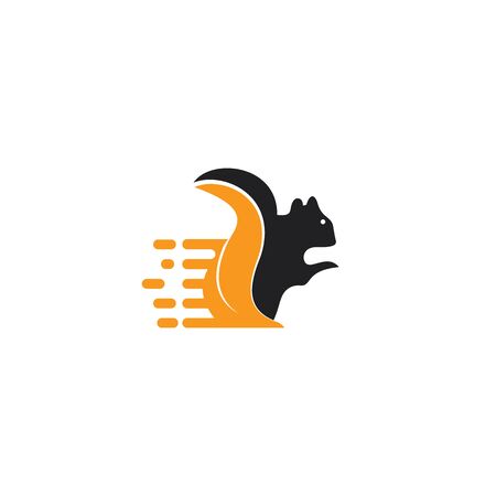 Squirrel vector logo design. Chipmunk logo design.のイラスト素材