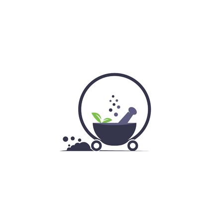 Medicine Delivery Logo Icon Design. Quick fast medicine delivery logo vector icon illustration.のイラスト素材