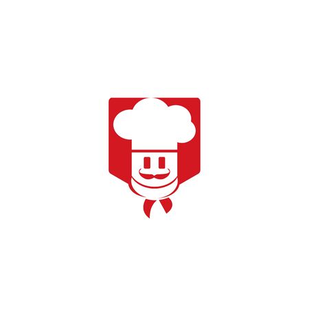 Chef vector logo design. Cooking and restaurant logo concept.のイラスト素材