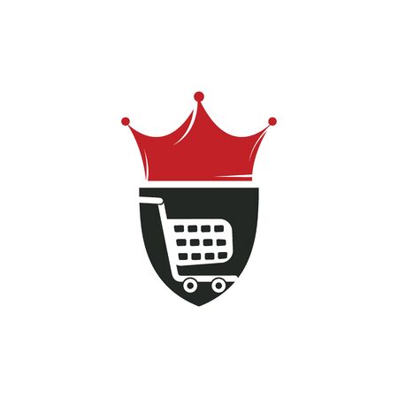 Shopping king vector logo design.のイラスト素材