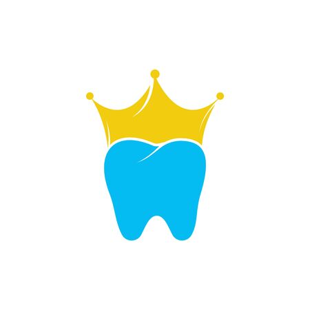 Dental king vector logo design. Tooth and crown icon design.のイラスト素材