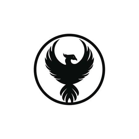 Phoenix logo design. Creative of mythological bird.のイラスト素材