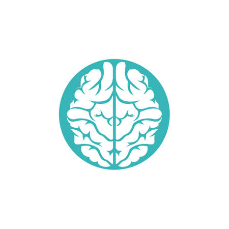Creative brain design. Think idea concept.Brainstorm power thinking brain icon.のイラスト素材