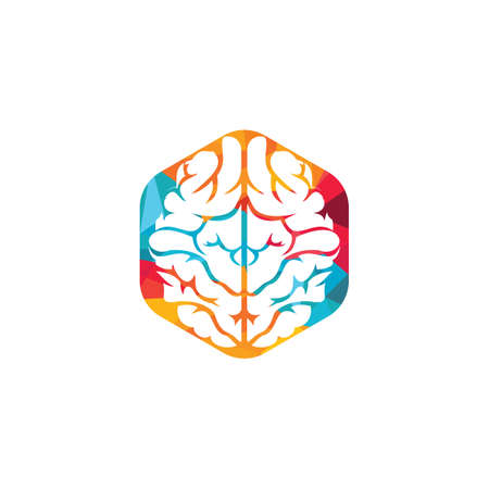 Creative brain design. Think idea concept.Brainstorm power thinking brain icon.のイラスト素材