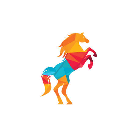 Horse vector logo design. Horse racing logo design.のイラスト素材