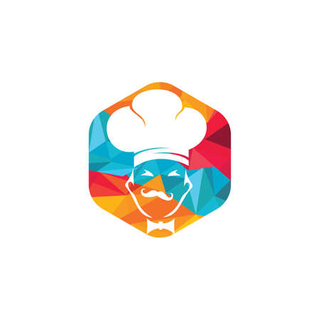 Chef vector logo design. Cooking and restaurant logo concept.のイラスト素材
