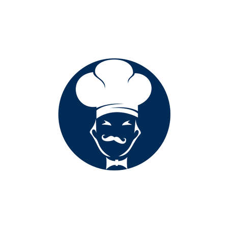 Chef vector logo design. Cooking and restaurant logo concept.のイラスト素材
