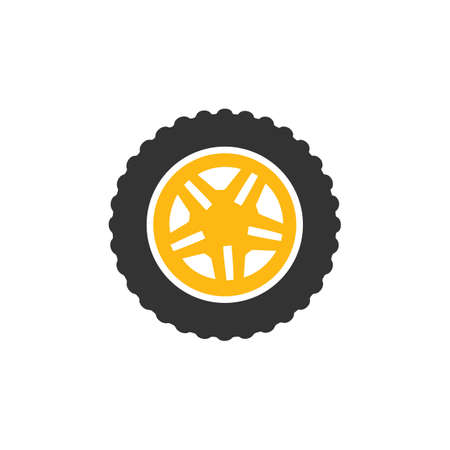 Tyre company or tyre shop vector logo design.のイラスト素材