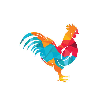 Rooster vector logo design.のイラスト素材