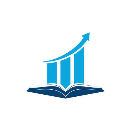Finance book logo design. Business growth education logo design.のイラスト素材