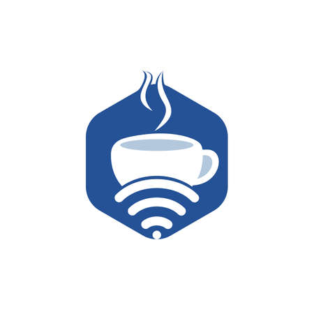 Coffee cup   vector icon logo. Creative logo design template for cafe or restaurant.のイラスト素材