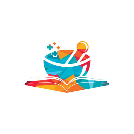 Pharmacy book vector icon design. Medical study icon design concept.のイラスト素材