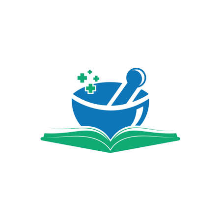 Pharmacy book vector icon design. Medical study icon design concept.のイラスト素材