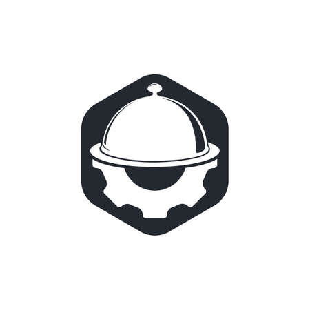 Restaurant gear vector icon design. Abstract cooking icon concept.のイラスト素材
