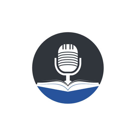Podcast book vector icon design. Education podcast icon concept.のイラスト素材