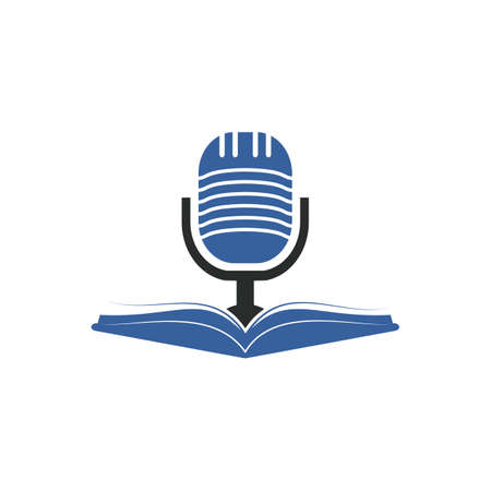 Podcast book vector icon design. Education podcast icon concept.のイラスト素材