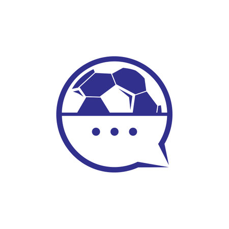 Football Talk vector logo design. Sports chat vector logo design concept.のイラスト素材