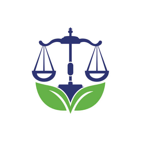 Nature Law Firm Logo design template. Green Scales logo concept.のイラスト素材