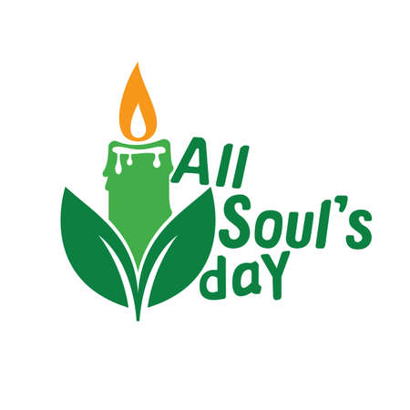 All souls day type vector design. Vector illustration of a Background for All Soul's Day.のイラスト素材