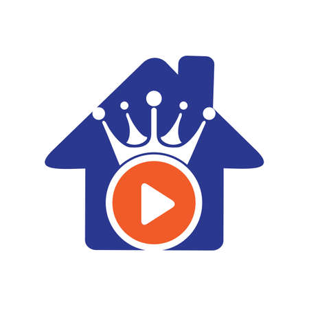 King Video vector logo design template. Royal film logo design vector.のイラスト素材