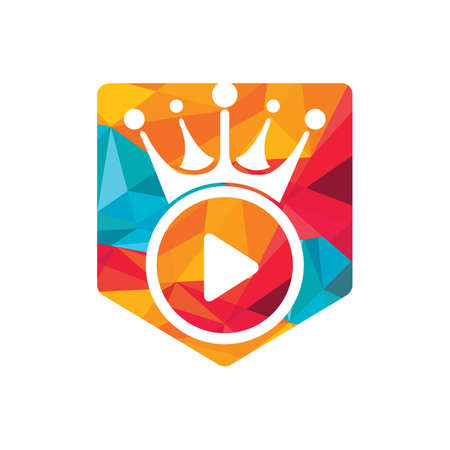 King Video vector logo design template. Royal film logo design vector.のイラスト素材