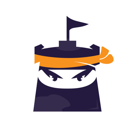 Castle ninja vector design template.のイラスト素材