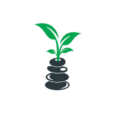 Spa and meditation vector logo design. Zen and wellness logo concept.のイラスト素材