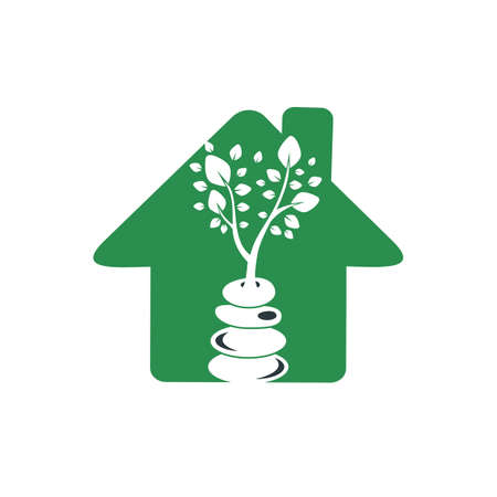 Spa and meditation vector logo design. Zen and wellness logo concept.のイラスト素材