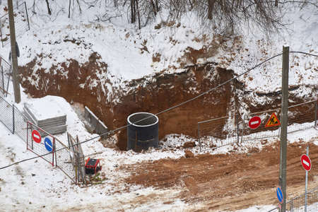 laying of sewer pipes in the northern area.