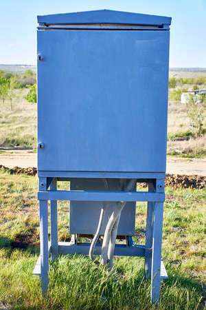 Voltage rectifier box. Electrical device. A typical protective device in a closed case. Selective...
