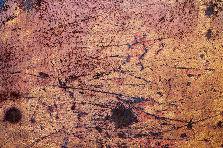 Old rusty iron surface. Metal background. Close-up, macroの写真素材