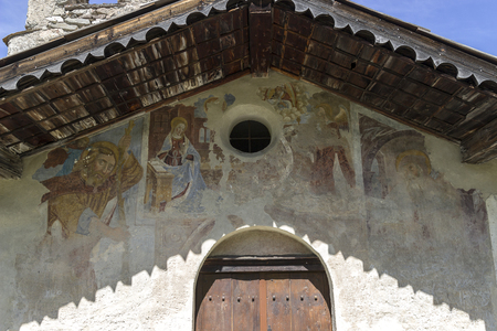 Chapel near Bardonecchia in Valsusa valleyの写真素材