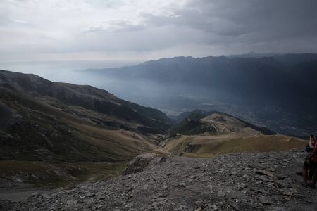 Trekking on the Rocciamelone mountain in valsusa