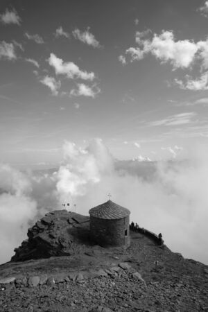 Trekking on the Rocciamelone mountain in valsusaの写真素材