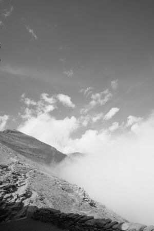 Trekking on the Rocciamelone mountain in valsusaの写真素材