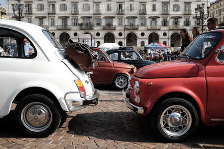 Turin 500 Fiat festival car in piedmont
