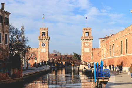 Tourism and visiting Venezia in Italy during Carnevaleのeditorial素材