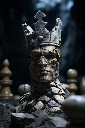 Fallen Monarch: The Crumbling Defeat of a Chess Kingの素材