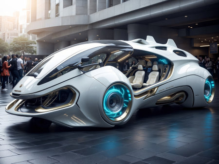 Frankfurt international motor show (IAA) in Frankfurt, Germany.の素材