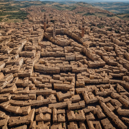 Aerial view of the city of Bukhara, Uzbekistanの素材