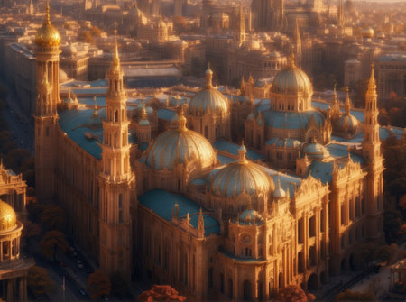 A view of the Berliner Dom in the evening, Germany.の素材